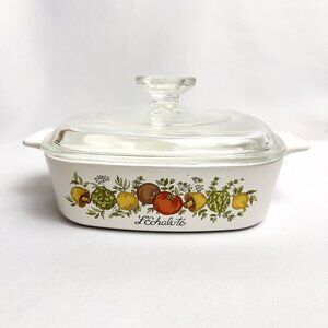 Corning Ware Casserole Spice Life 1 Quart Casserole Dish with Lid L'Echalote